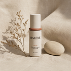 HALENE No. 02 eye cream beside a dried botanical sprig and a pale stone